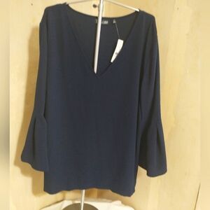 New York and Company Navy Blouse